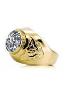 Zirkon 14 Karat Gelbgold Ring Vintage vrc078y